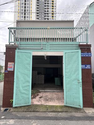 Bán nhà 2MT nở hậu Phan Bội Châu, Dĩ An, Bình Dương