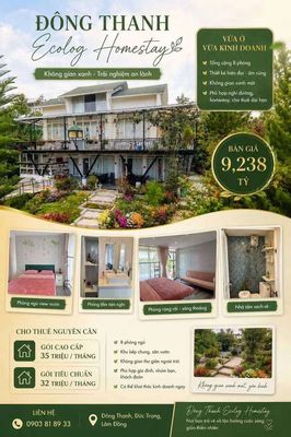 villa 8 phòng ngoại ô Dalat ở kết hợp kinh doanh