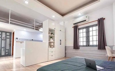 Căn hộ gác + giường full nội thất thoáng tại trường chinh