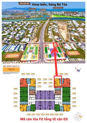 Fours tower căn f2-12-3 giỏ cđt view biển, sông, thành phố — ảnh 1