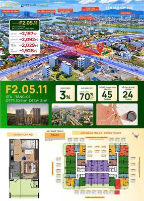 1,9 tỷ căn studio sân vườn 43,4m2, thoáng mát| fours tower đà nẵng — ảnh 1