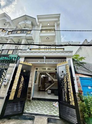 Nhà 1 trệt3 lầu 4m×14m.nở hậu.4.5m.gần chợ hiệp thành q12 — ảnh 1