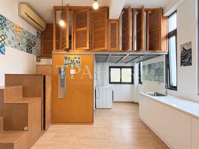 Căn hộ cho thuê có gác cao 1m7 - full nt - ngay hàng xanh bình thạnh — ảnh 1