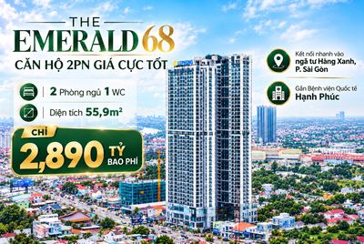Cầm 2,89 tỷ - Sở hữu căn 2PN The Emerald 68 - Giá tốt, vị trí đẹp QL13 — ảnh 1