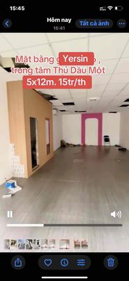 Mặt bằng Kinh Doanh Yersin gần ngã 6. ,chợ Thủ Dầu Một 5x12m. — ảnh 1
