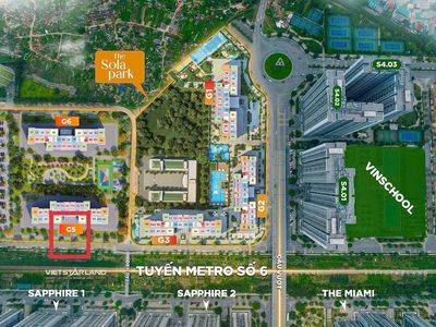 Bán căn hộ 3PN Sola Park G5, 76m2, không view nghĩa trang — ảnh 1