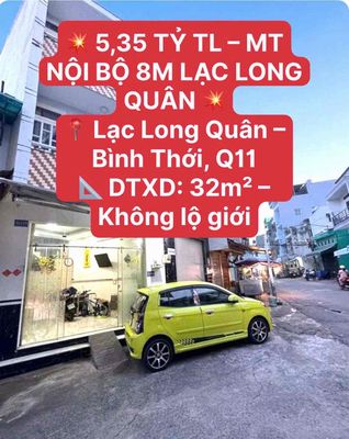 Mt hẻm xe hơi 8m gần chợ bình thới — ảnh 1