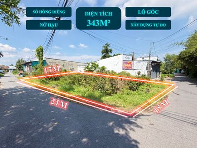 343m² - 520tr - đất ngộp góc 2 mặt tiền đường gần quốc lộ 22 — ảnh 1
