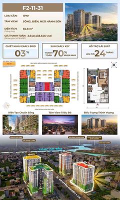 Bán căn hộ 2 phòng ngủ toà F2 FourS Tower chiết khấu lên đến 19% — ảnh 1