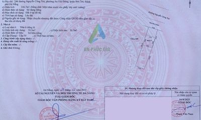 Bán 117m2 đất mặt tiền nguyễn công trứ,sơn trà giá 18 tỷ 5 — ảnh 1