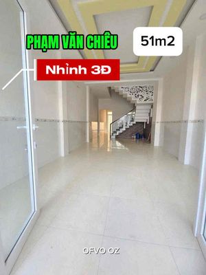Nhà hxh phạm văn chiêu gò vấp - 51m2 - 3pn - nhỉnh 3.8 tỷ — ảnh 1