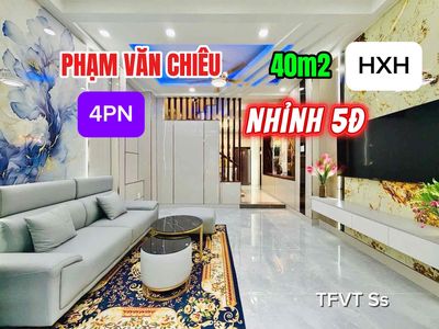 Siêu phẩm hxh phạm văn chiêu gò vấp - 40m2 3 tầng - 5.9đ (tl) — ảnh 1