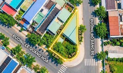 Bán đất lô góc 207m2 đường lê quang hòa & đỗ đăng đệ,hòa xuân — ảnh 1