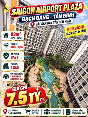 Bán CC 93m2 2PN sát Sân Bay đẳng cấp CEO Sổ 7.5tỷ — ảnh 1