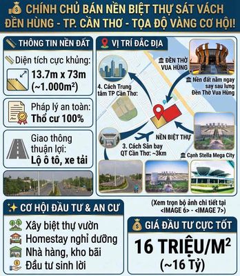 Nền Biệt Thự 1000m2 Thổ Cư kế bên Đền Thờ Vua Hùng — ảnh 1