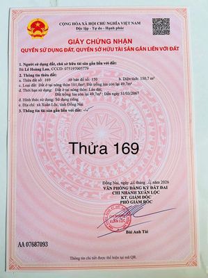 Lô đất thổ cư mặt tiền dt763 kinh doanh sầm uất,xuân lộc,đồng nai — ảnh 1