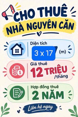 Cho Thuê Nhà Nguyên Căn — ảnh 1