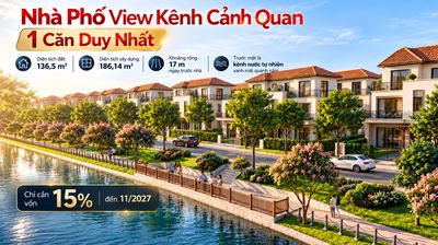Nhà Phố Izumi City 136,5m2 Mặt Tiền Kênh Cảnh Quan - Thanh Toán Nhẹ — ảnh 1