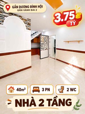 2 tầng - 40m2 - căn góc thoáng mát - gần Dương Đình Hội - chỉ 3 .7 5 — ảnh 1