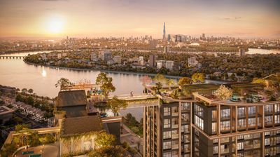 Căn 1PN + , 50 m2 , view trực diện sông Sài Gòn + Landmark81 — ảnh 1