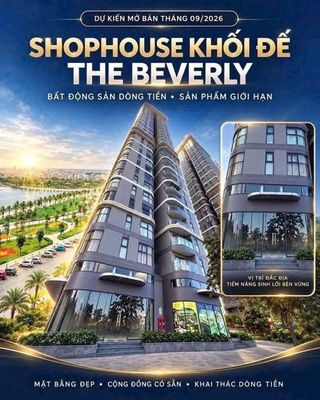 Shophouse the beverly giá 13,66 tỷ shop thương mại tại vinhomes — ảnh 1