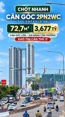 Chốt nhanh căn góc 2pn2wc The Emerald 68 - 72,7m2, giá 3,677 tỷ! — ảnh 1