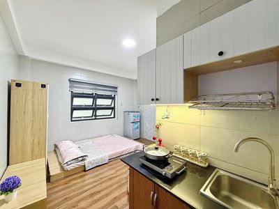 Studio cửa sổ trời - full nt - thang máy - gần đh vhu - luỹ bán bích — ảnh 1