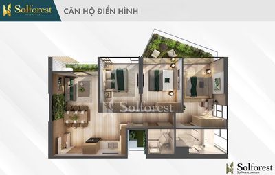 Bán căn hộ 3 phòng ngủ solforest-ecopark — ảnh 1