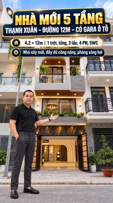 Nhà mới 5 tầng thạnh xuân – đường 12m – có gara ô tô — ảnh 1
