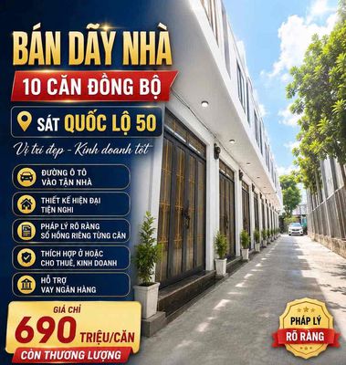 Nhà phố liền kề hiện đại - mặt tiền 4m - hxh - chỉ 690 triệu — ảnh 1