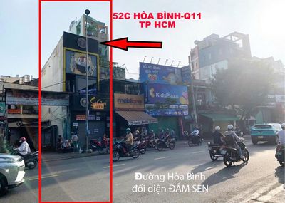 Cho thuê nhà mặt tiền 52c hòa bình, p5, q11 — ảnh 1
