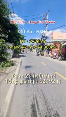 Bán đất mặt tiền Bùng Ông Thoàn 2.704m², giá 23 triệu/m² — ảnh 1