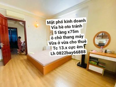 Nhà mặt phố 75m2, 5 tầng, kinh doanh, Long Biên - Gia Lâm — ảnh 1