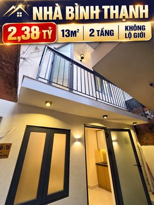 Nhà bình thạnh – 2,38 tỷ – 13m² – 2 tầng – không lộ giới — ảnh 1
