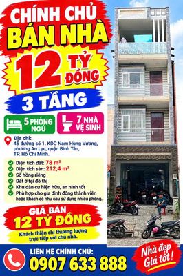 Bán nhà mặt tiền 45 đường số 1 - kdc nam hùng vương, bình tân gi — ảnh 1