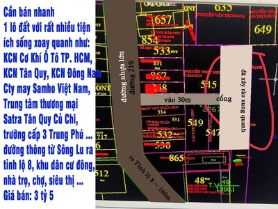 Bán Đất 1 sẹc Tỉnh lộ 8, Xã Hòa Phú, Huyện Củ Chi — ảnh 1