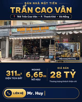 Bán nhà mặt tiền trần cao vân – 311m² đất – ngang 6,7m nở hậu – 28 tỷ — ảnh 1