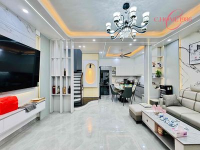 Nhà xây mới độc lập 4t - ngang đẹp - full nội thất tại miếu hai xã — ảnh 1