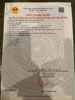 Bán đất xuân khanh – sơn tây, hà nội | 79,8m² | giá 1,8 tỷ — ảnh 1