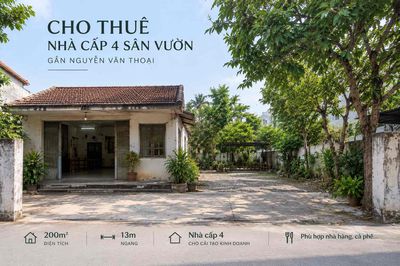 Cho thuê nhà cấp 4 sân vườn trần khánh dư ngang 13m — ảnh 1