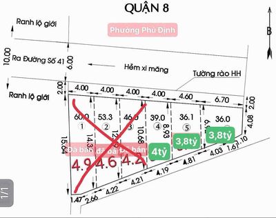 Bán đất quận 8 – sổ hồng riêng – giá 3,8 tỷ — ảnh 1