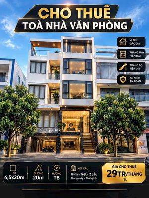 Tòa nhà nguyên căn vitri đẹp phù hợp vp . hầm 3tầng trống suốt — ảnh 1