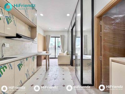 Cho thuê căn 1pn tách bếp full nt có bancol mới xây gần etown cộng hoà — ảnh 1