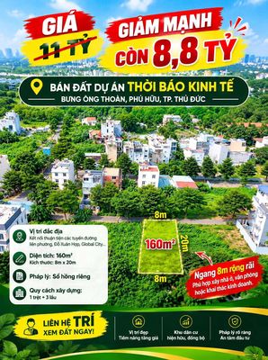 Cắt lỗ ra hàng, giảm ngay 2,2 tỷ (160m2) Khu Thời Báo Kinh Tế Q9 — ảnh 1