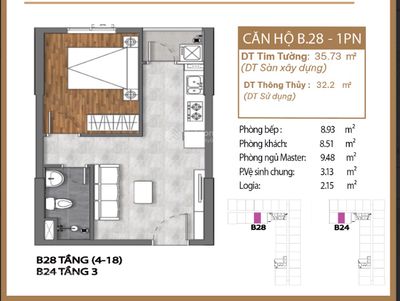 Bán căn hộ chung cư Phúc Đạt Tower 36m2 - 630 triệu — ảnh 1