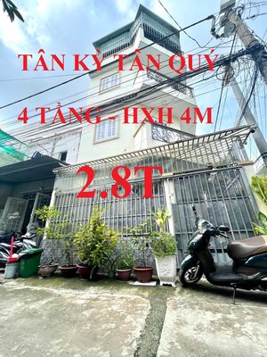 Nhà mới đẹp 4 tầng tân kỳ tân quý, gần aeon - chỉ 2tỷ750, có dòng tiền — ảnh 1