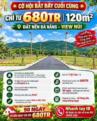 Chỉ từ 700 triệu đến 1,5 tỷ, có ngay đất ven đà nẵng, sổ hồng sẵn! — ảnh 1