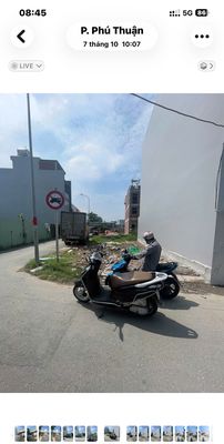 Đất góc 2 mặt tiền đường nhựa xe tải - phú thuận - quận 7 . — ảnh 1