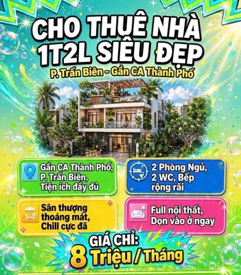 Cho thuê nhà phường Trung Dũng 8.000.000 có nội thất — ảnh 1